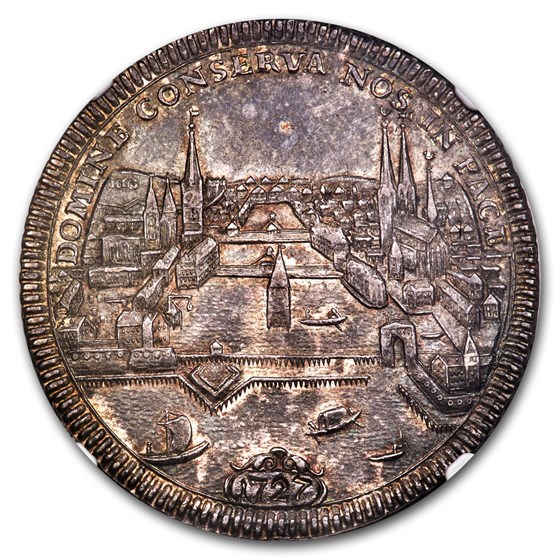 1727 Swiss Cantons Zürich Silver Thaler AU-58 NGC 1727 Swiss Cantons Zürich Silver Thaler AU-58 NGC